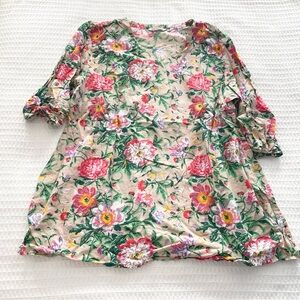 Ayurvastram Floral Tunic Blouse 2X